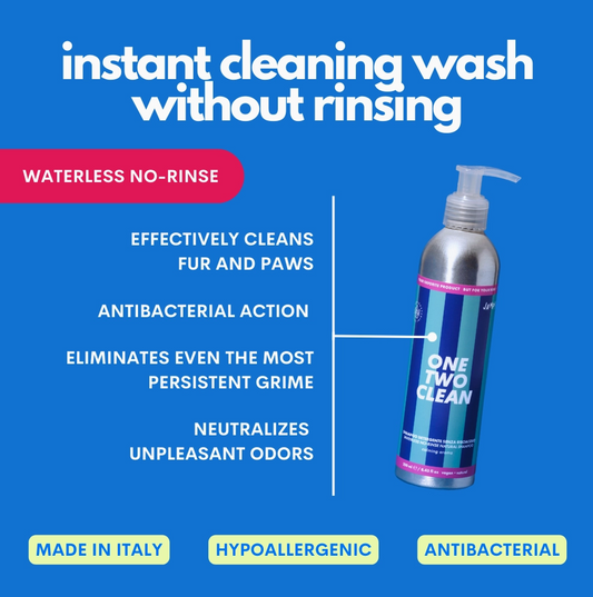 One Two Clean - Dog Cleansing Gel No-Rinse 98% Natural